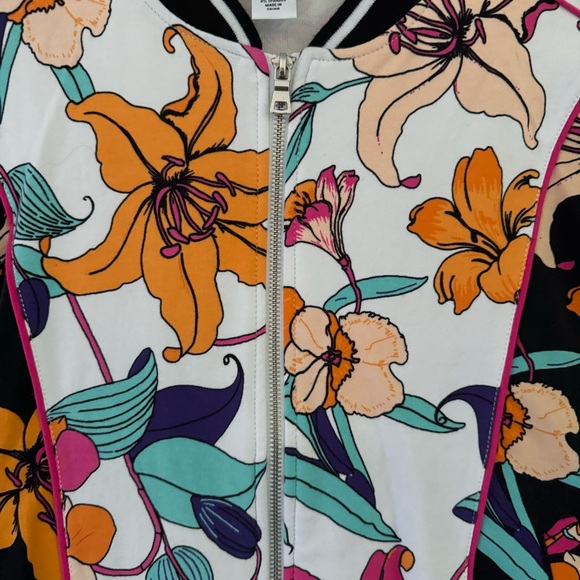 Ruby Rd Floral Zip up Cotton Jacket, Size L, Good Condition - Picture 5 of 6